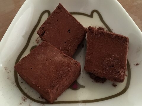 豆腐で生チョコ